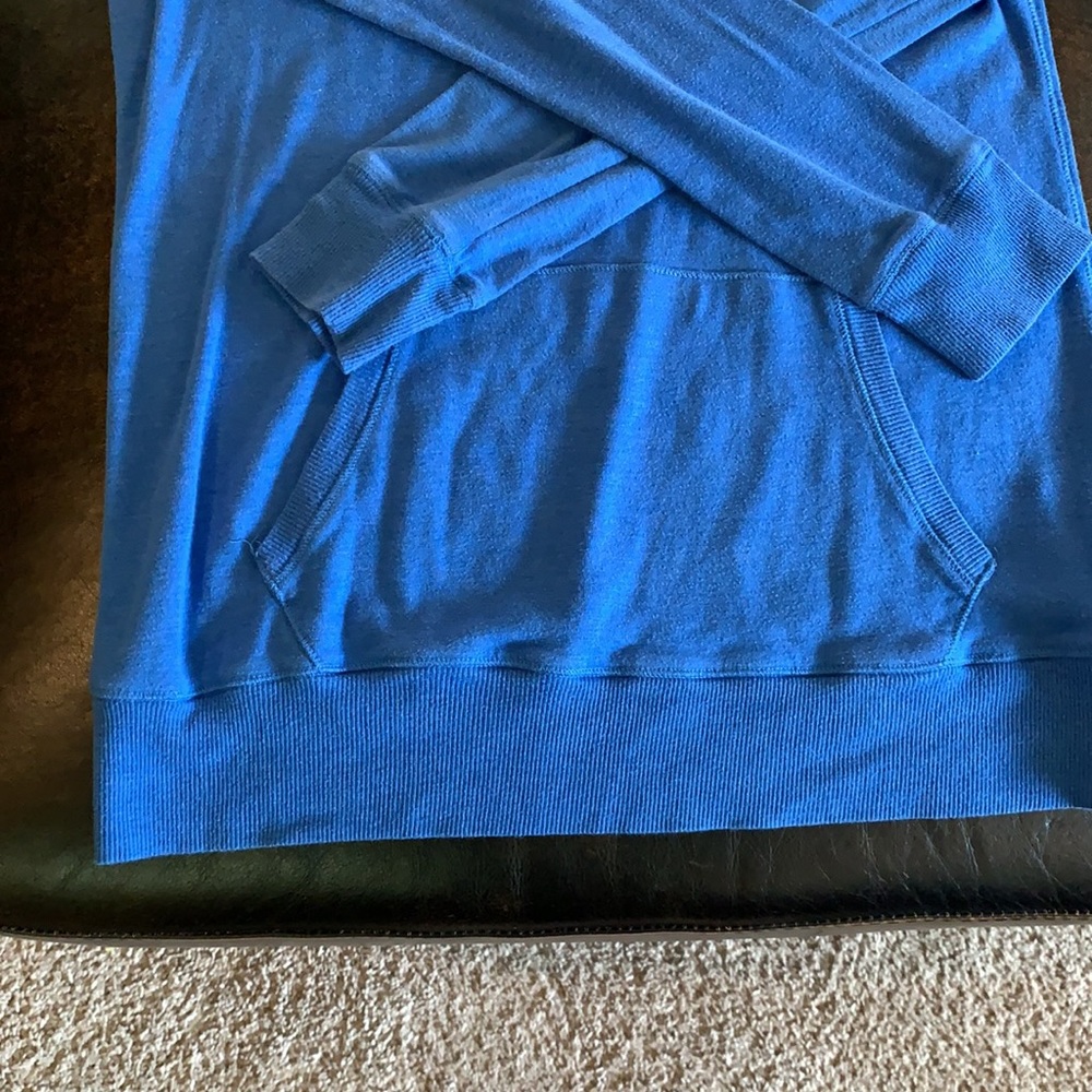 Old Navy blue long sleeve shirt with hood - Picture 3 of 4